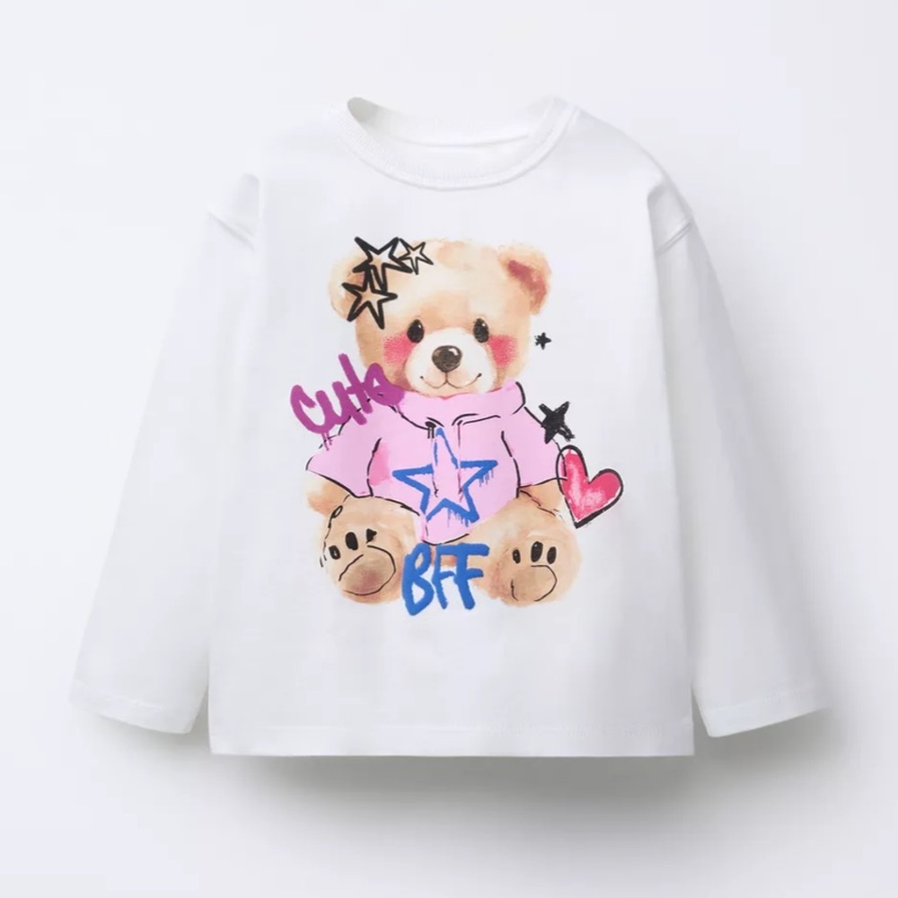 ZARA T-SHIRT WITH RAISED PRINT